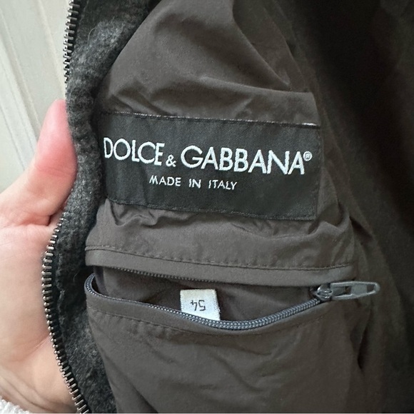 Dolce & Gabbana gray brown wool bomber jacket 54 - Picture 11 of 11